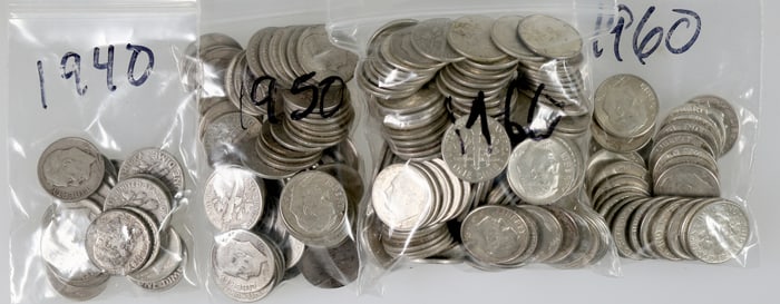 Roosevelt Dime Collection 90% Silver (270) [194313]