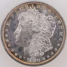 Morgan Dollar: 1880 MS 63+ [196891]