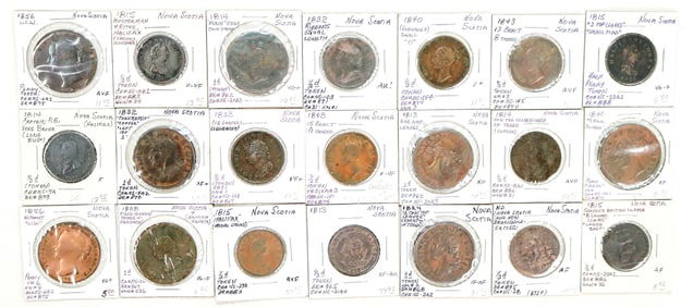 Nova Scotia Copper Coins (21) [196414]