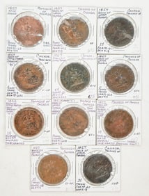 Bank of Upper Canada Penny Tokens (11) [196415]