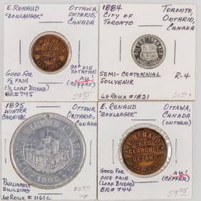 Canadian Tokens/Medals (4) [196471]
