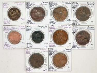 Province of Canada Penny & Half Penny (10) [196196]