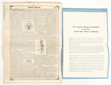 Augustus Humbert Fifty Dollar Slug Ephemera [194755]