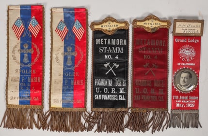 Bay Area Fraternal  Badges (5) [195140]