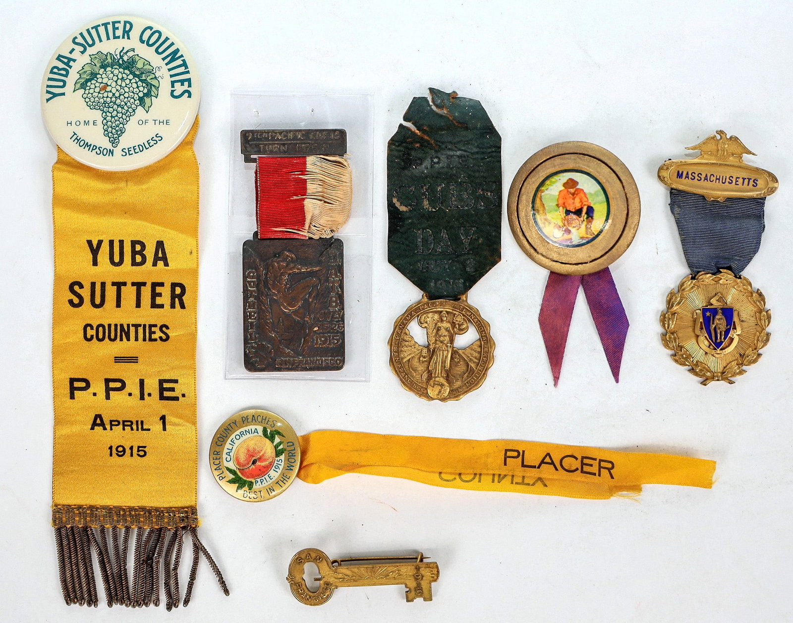 Pan Pacific Exposition Badges (6) [196097] (1 of 2)