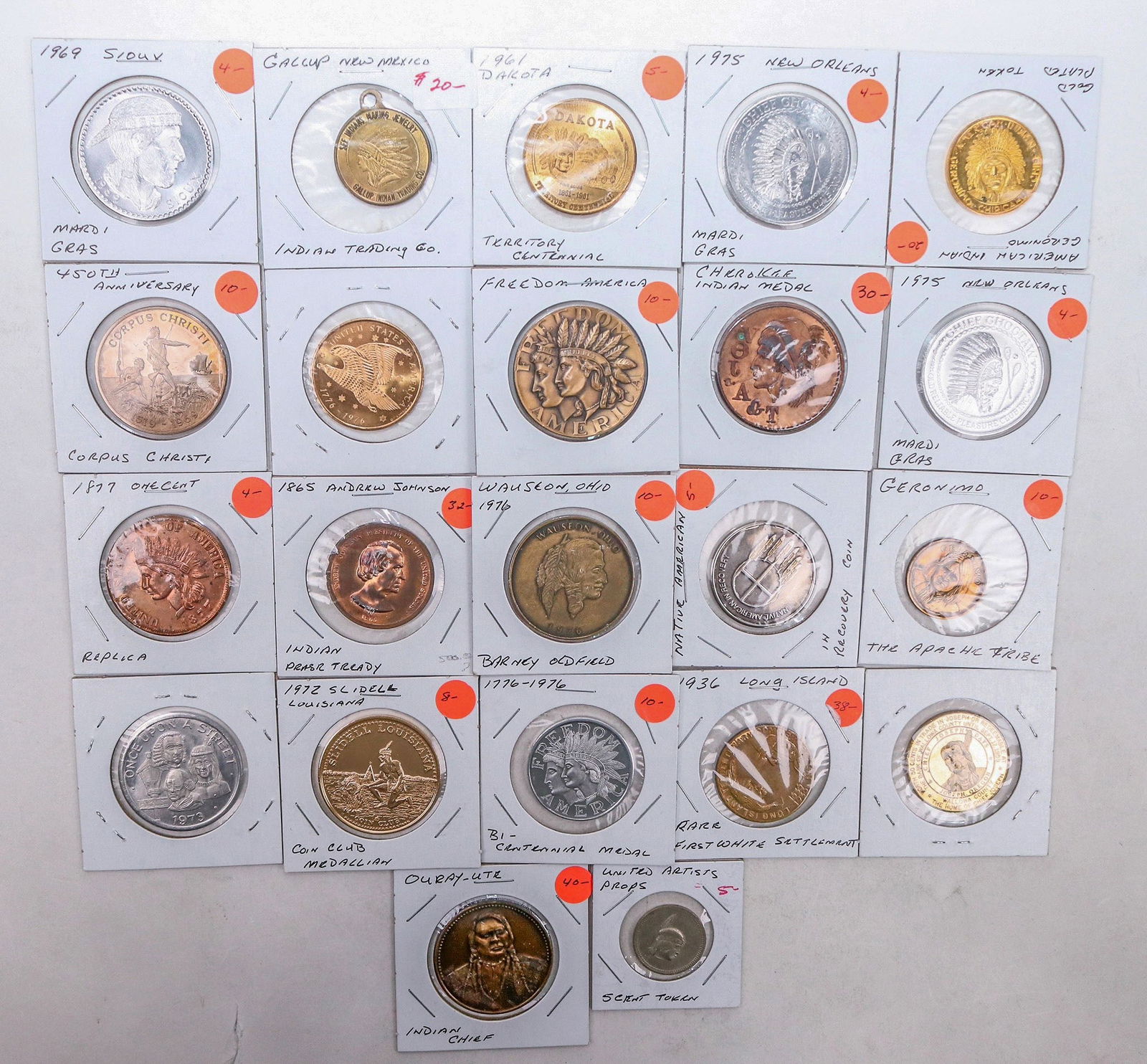 American Indian Medals (22) [195166] (1 of 2)