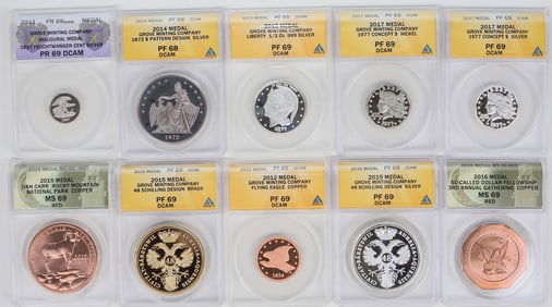 Grove Minting Company Medal Collection (10) [196028]