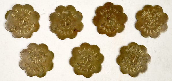 Coe, Vallejo, GF 5C (7) tokens [194422]