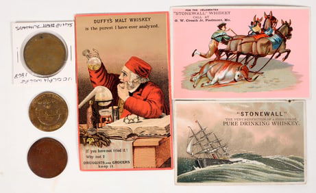 Whiskey Tokens (3) & Trade Cards (3) [194775]