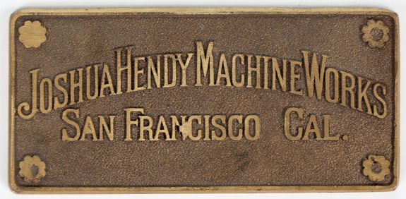 Hendy Machine Works Nameplate  [195601]