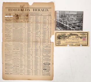 Aurora, NV 1881 Newspaper & Mining Ephemera [194386]