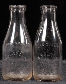 Antioch Quart Milk Bottle Pair [194985]