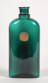 Nevada Saloon Teal Pint Bottle with Token [194877]