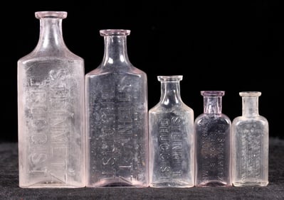 Steinmetz Drug Store Bottles, 5 Different  [195409]