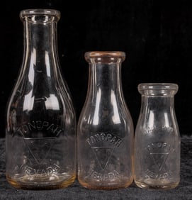 Tonopah Pioneer Dairy Milk Bottles, 3 Different [195404]