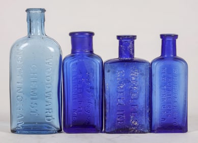 Cobalt Small Bottles, 4 [195380]