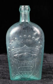 Historical Pictorial Aqua Flask [195833]