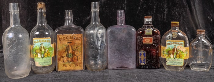 Old Quaker Bottle Collection, 8 different [195536]