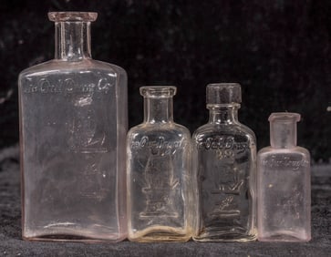 Owl Drug Bottles, 4 Different [195547]