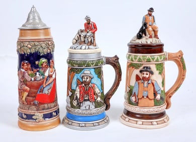 Steins with Lids, 3 Large [196581]