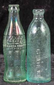 Cuba Old Coke and Soda Bottle Pair [195551]