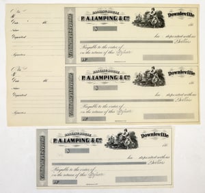 Certificates of Deposit Slips P.A. Lamping & Co. Downieville (3) [194520]