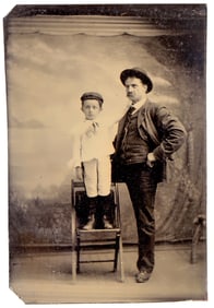 Tintype of Man and His Son [195454]