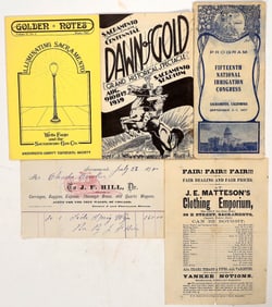 Sacramento, California Ephemera Group [195459]