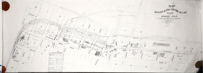 Map of the Denver & Rio Grande Railroad's Yard at Denver (Repro.) [195627]