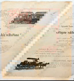 Oregon Short Line Railroad Advertising Flyer for Yellowstone, Montana [195445]