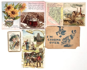 Nevada Promo Tradecards, 5 Different [194637]