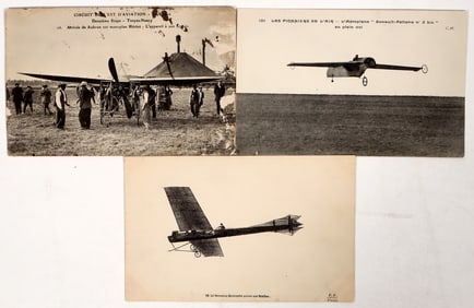 French Historical Mono Wing Airplane Postcards, 3 [194815]