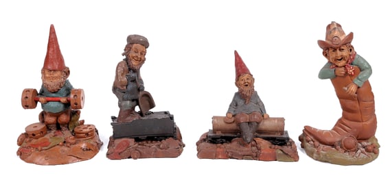 Tom Clark Gnome Figurines, 4 Different [196578]