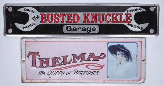 Busted Knuckle Garage/Thelma Queen of Perfumes Signs [196877]