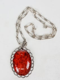 Golden Amber Pendant w/ Inclusion [195948]