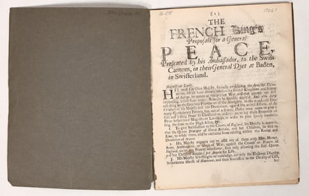 French King's Proposal for Peace reproduction  Document 1706 [191755]