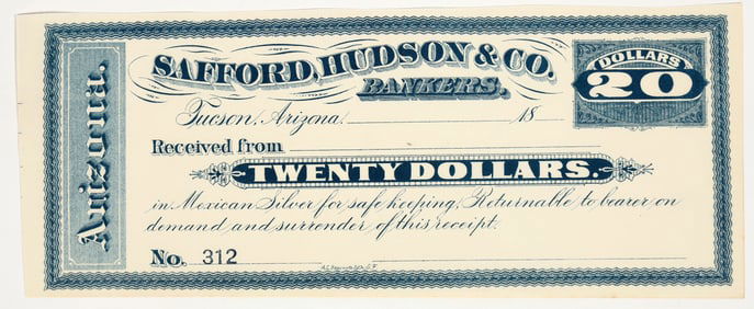 Safford, Hudson & Co. $20 Scrip [194580]