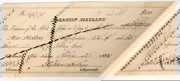 Treasury Warrant for Military Service 1862 [194302]