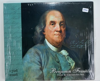 Benjamin Franklin Silver Dollar & Chronicles Set 2006 [195962]