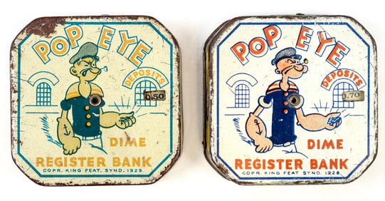 Popeye Dime Register Banks (2) [195162]