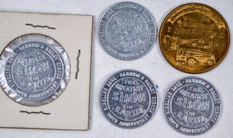 Circus Tokens/Medals (5) [195758]