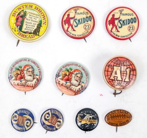 Advertising Pinbacks (10) [195160]