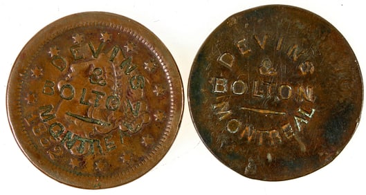 Montreal Druggist Counterstamp Tokens [196187]