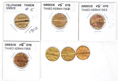 Greek Telephone Tokens (7) [195747]