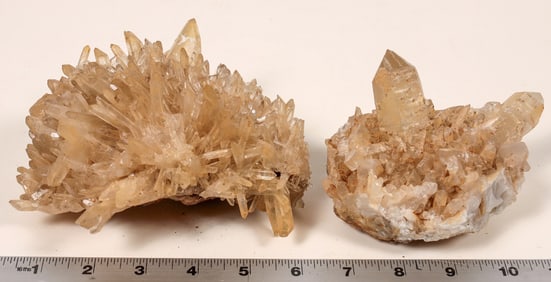 Yellow Quartz Crystal Clusters, 2 Beauties [194459]