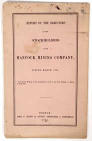 Hancock Mine Map/Stockholder Report, 1864 [194364]