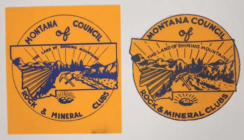 Montana Council of Rock & Mineral Club Jacket Patches (2) [193604]