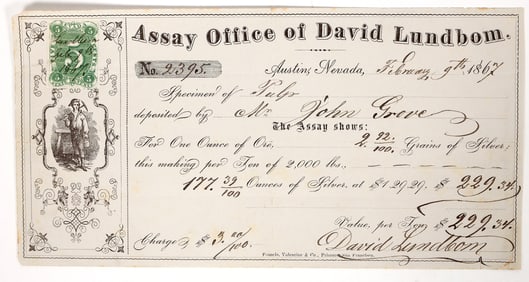 Lundbom Assay Report Austin, Nevada 1867 [194261]