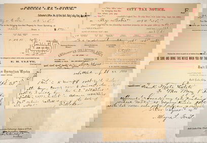 Salt Lake Sampling Works Receipt from Frank Foote Proprietor (5) [194519]