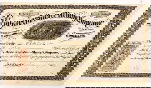 Rosario Silver Mining Stock, 1869 [191839]